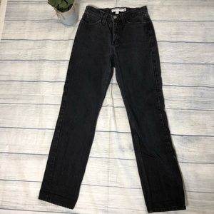 American Apparel Black Hi Rise Mom Jeans